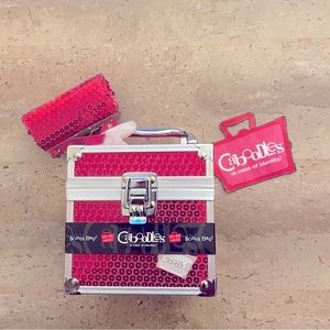 NWT!  Caboodles pink sequin mini case with bonus bag.